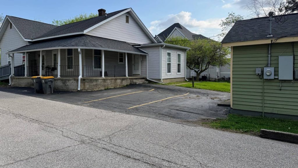 Exterior of Mother Nurtured Midwifery office in a house-style building in Bloomington, Indiana